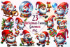 Christmas Funny Gnome Clipart Bundle 2