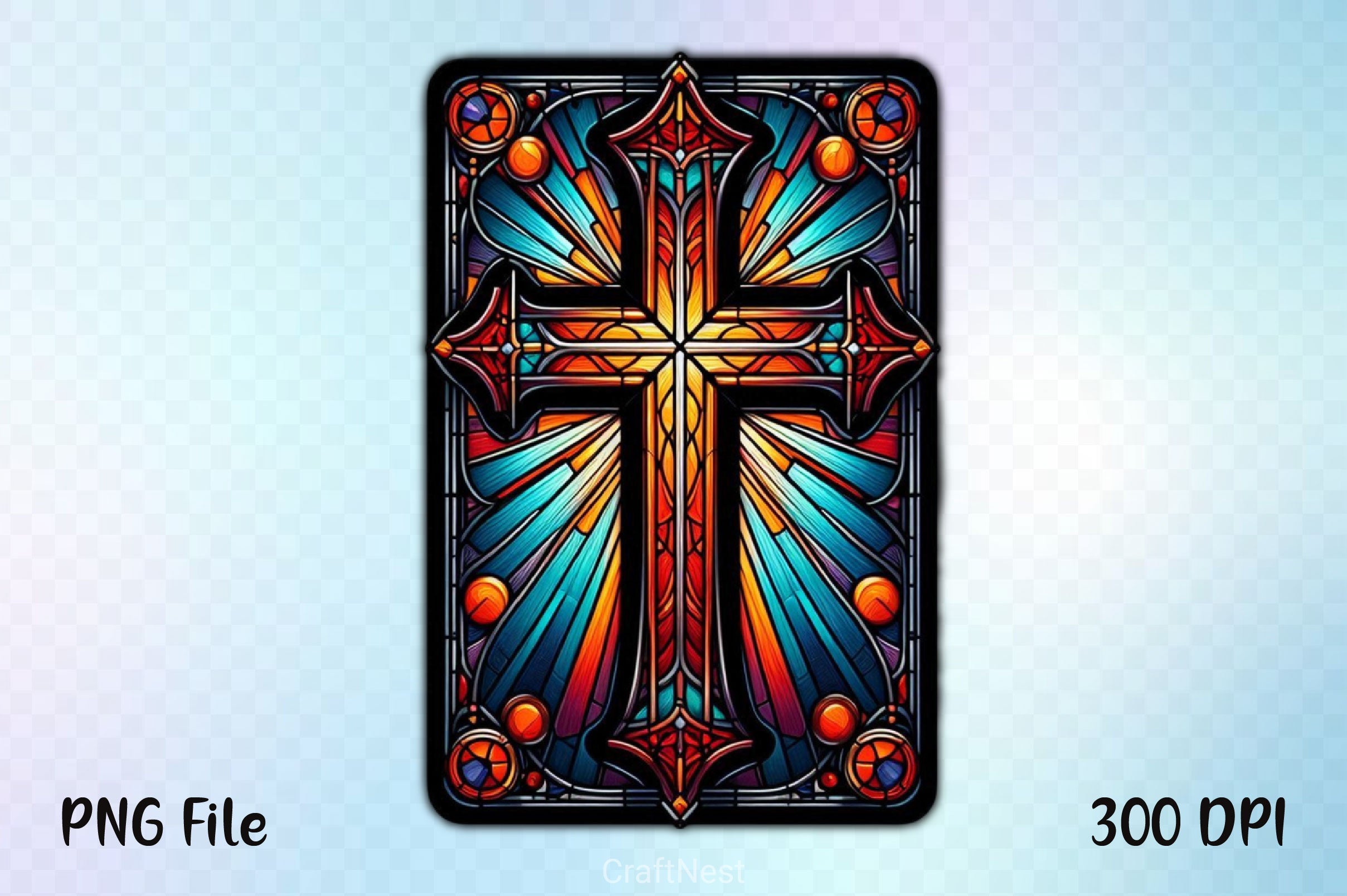 Stained Glass Cross Tarot Card Clipart Bundle 6 - CraftNest - Digital Crafting and Art