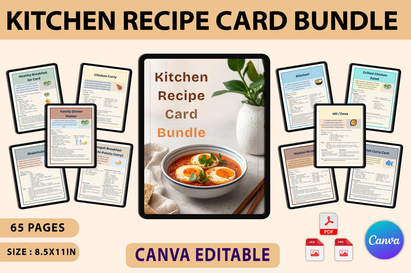 Kitchen Recipe Cards