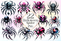 Halloween Spider Clipart Bundle 3 - CraftNest - Digital Crafting and Art