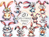 Cute Bunny Bunny Rabbit Clipart Bundle