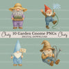 Gnomes Gardening 2 Clipart Bundle
