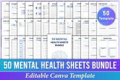 Mental Health Worksheets Collection - CraftNest - Digital Crafting and Art