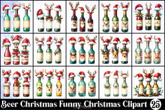 Beer Christmas Funny Clipart Bundle - CraftNest - Digital Crafting and Art