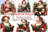 Christmas Santa Reading Book Clipart Bundle