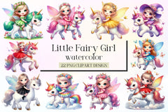 Little Fairy Girl Clipart Bundle - CraftNest - Digital Crafting and Art