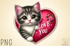 Love You Cat Valentine's Day Clipart Bundle 4