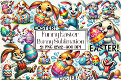 Funny Easter Bunny Clipart Bundle 37 - CraftNest - Digital Crafting and Art