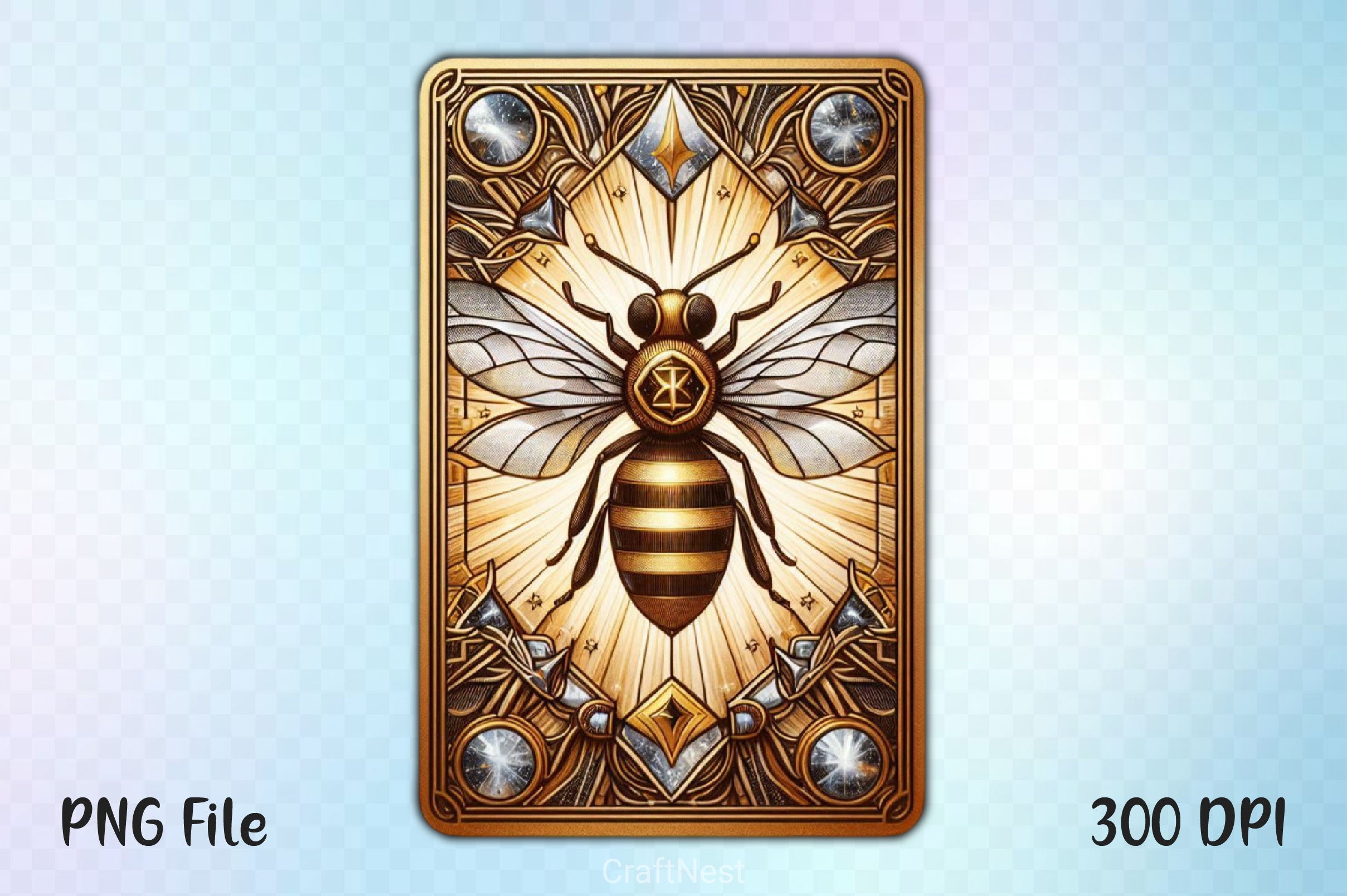 Honey Bee Tarot Card Clipart Bundle 4 - CraftNest - Digital Crafting and Art
