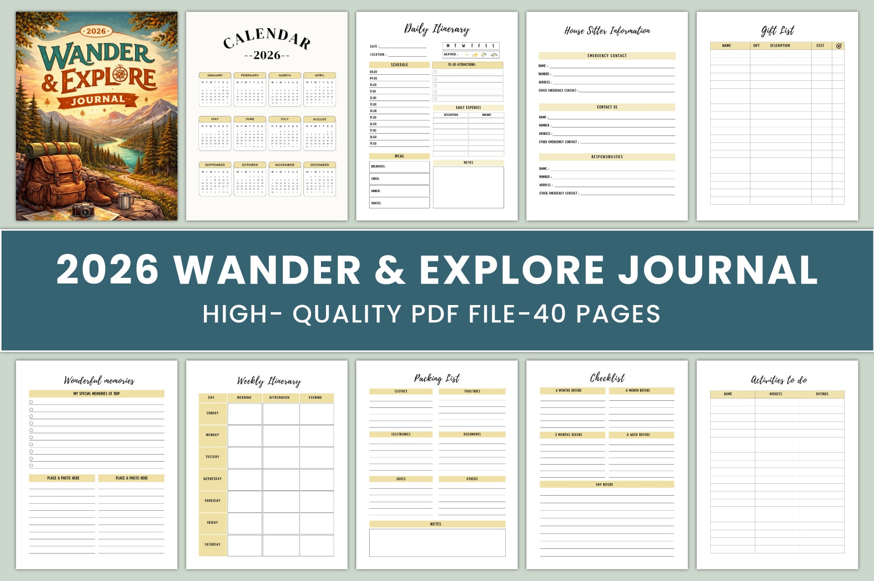 Wander Explore Journal
