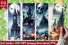Spooky Landscape Halloween Bookmark 2 - CraftNest - Digital Crafting and Art