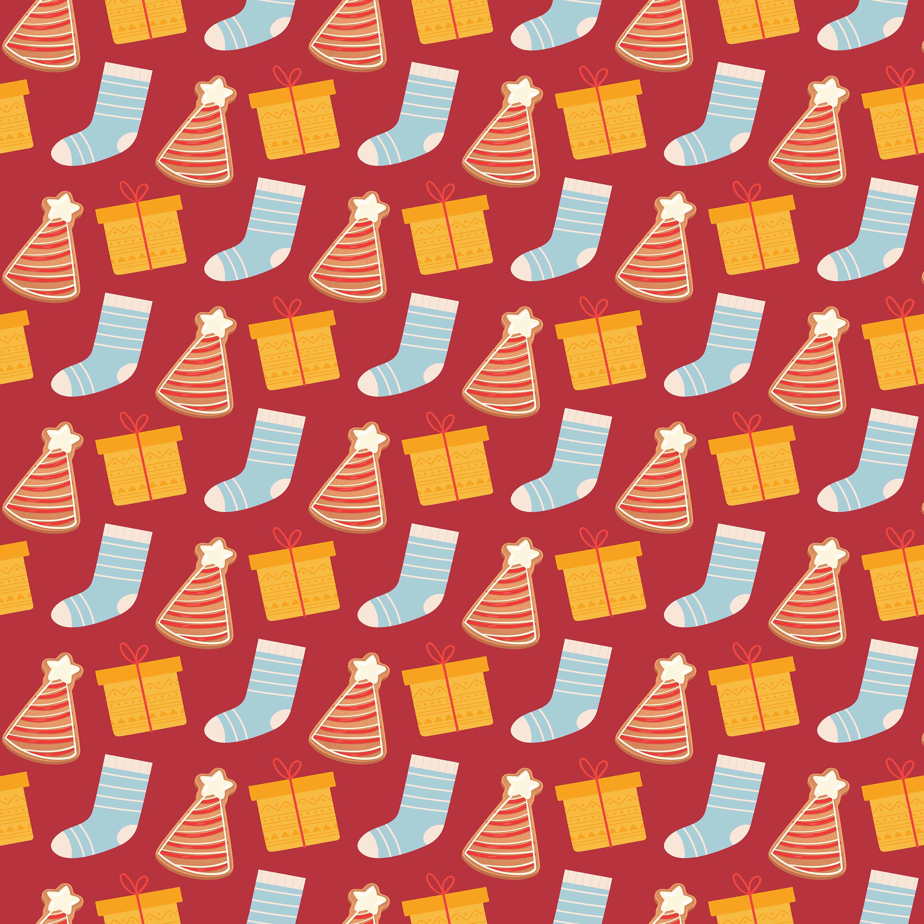 Christmas Green Trees Seamless Digital Paper - CraftNest - Digital Crafting and Art