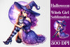 Halloween Witch Girl Clipart Bundle 7