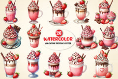 Valentine Festive Coffee Clipart Bundle 2 - CraftNest - Digital Crafting and Art