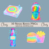 Neon Retro 2 Clipart Bundle 2