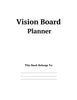 Vision Board Planner KDP Planner