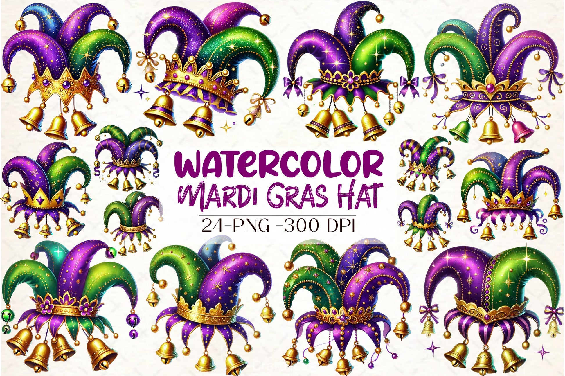 Mardi Gras Hat Clipart Bundle - CraftNest - Digital Crafting and Art