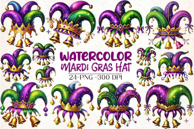 Mardi Gras Hat Clipart Bundle - CraftNest - Digital Crafting and Art