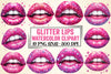 Glitter Lips Clipart Bundle