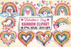 Valentine's Day Rainbow Clipart Bundle 2
