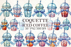 Coquette Iced Coffee Clipart Bundle - CraftNest - Digital Crafting and Art