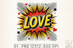 Pop Art Love Valentine's Day Clipart Bundle - CraftNest - Digital Crafting and Art