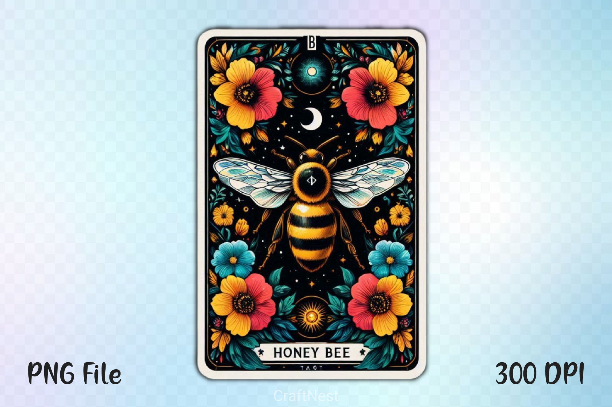 Honey Bee Tarot Card Clipart Bundle 3 - CraftNest - Digital Crafting and Art