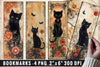 Black Cats Bookmarks Flowers Bookmarks Bookmark Junk Journal