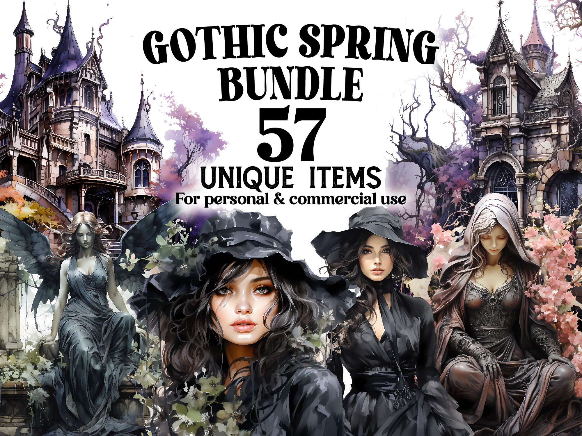 Gothic Spring Clipart - CraftNest