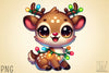 Christmas Reindeer Clipart Bundle 4