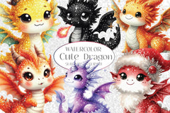 Glitter Dragon Clipart Bundle - CraftNest - Digital Crafting and Art