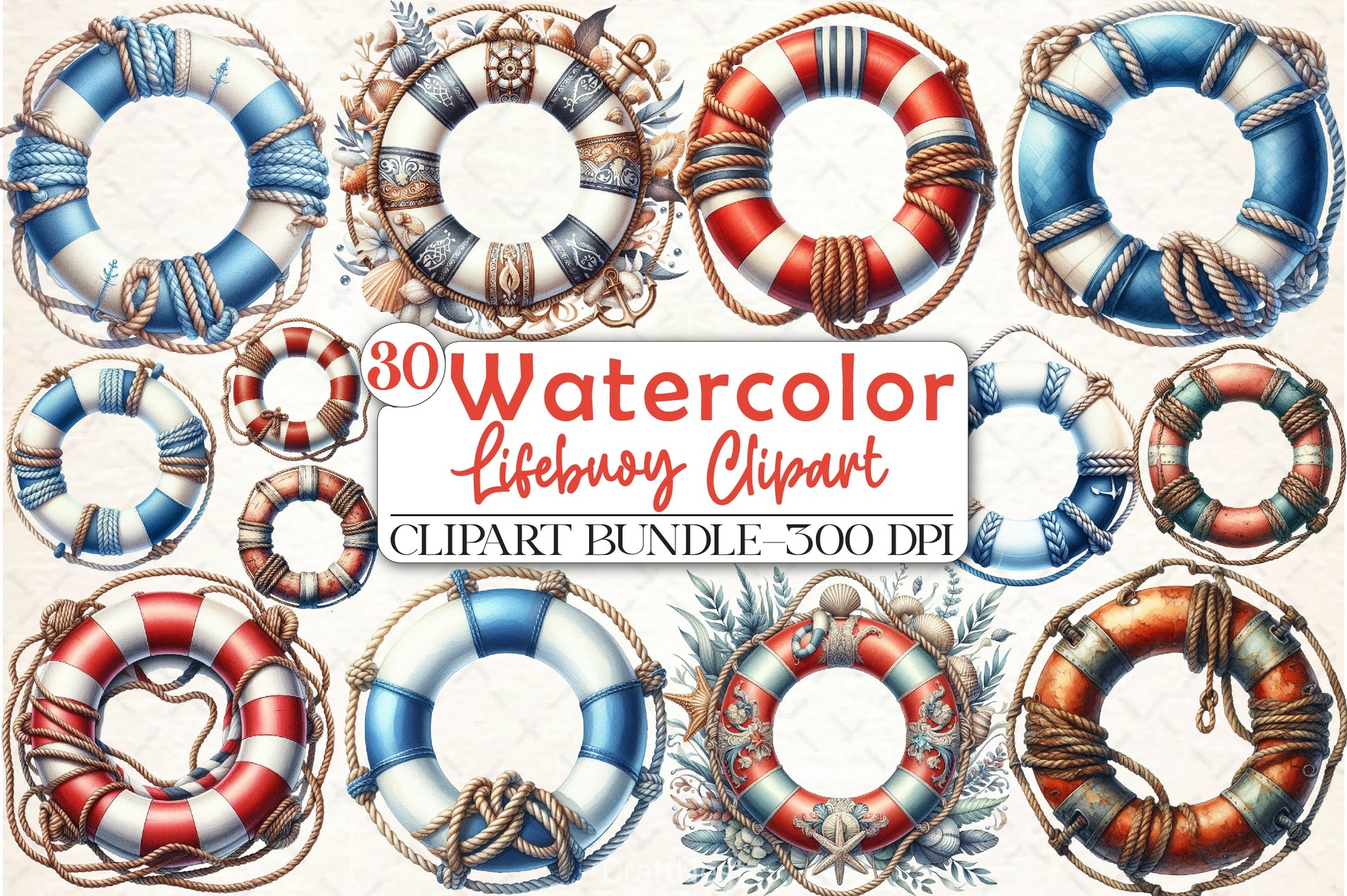 Lifebuoy Clipart Bundle - CraftNest - Digital Crafting and Art