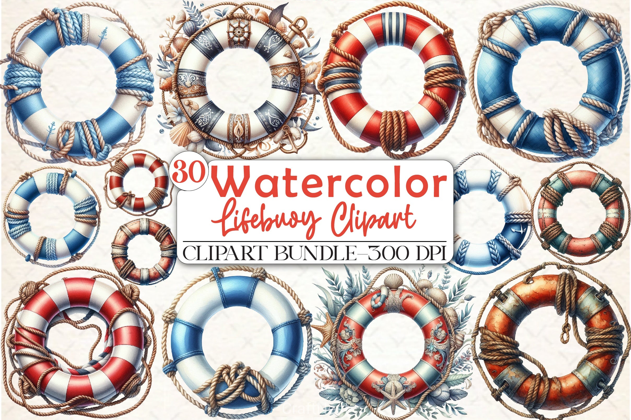 Lifebuoy Clipart Bundle - CraftNest - Digital Crafting and Art