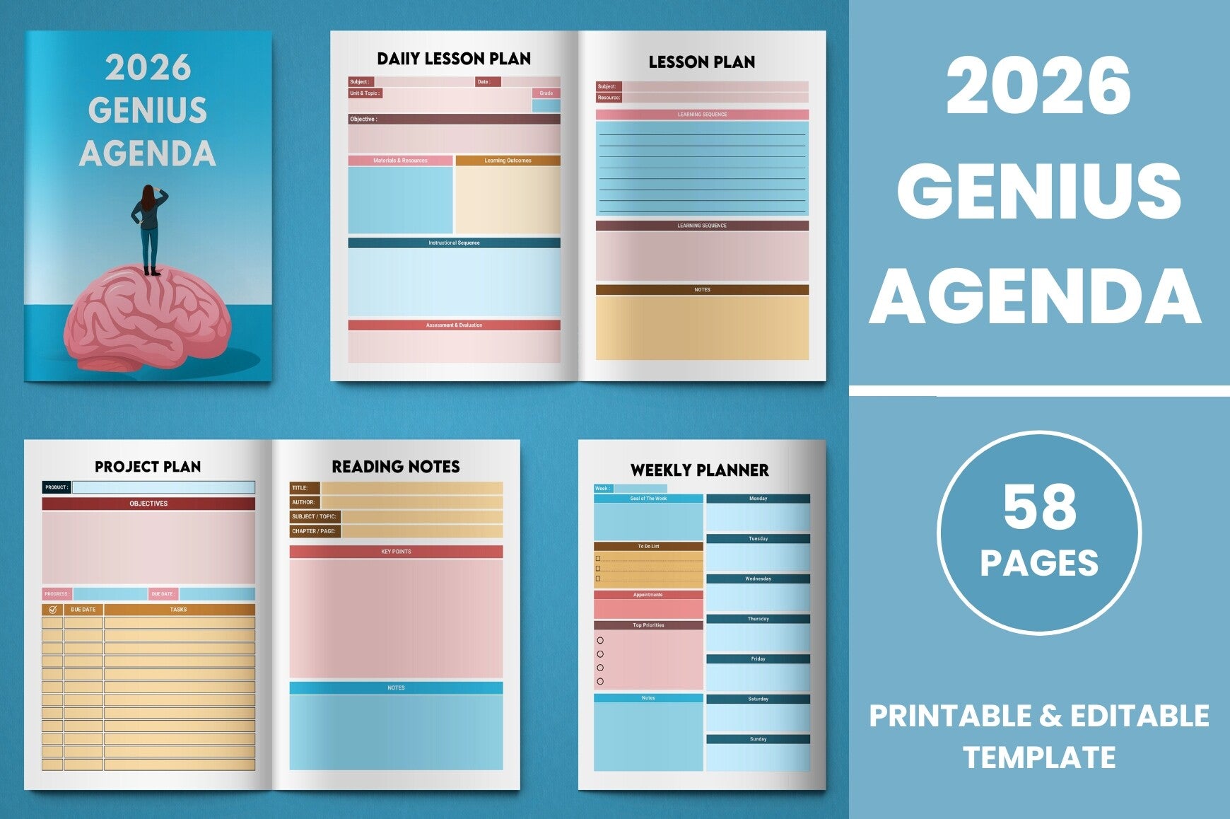 Genius Agenda Planner for Effective Organization