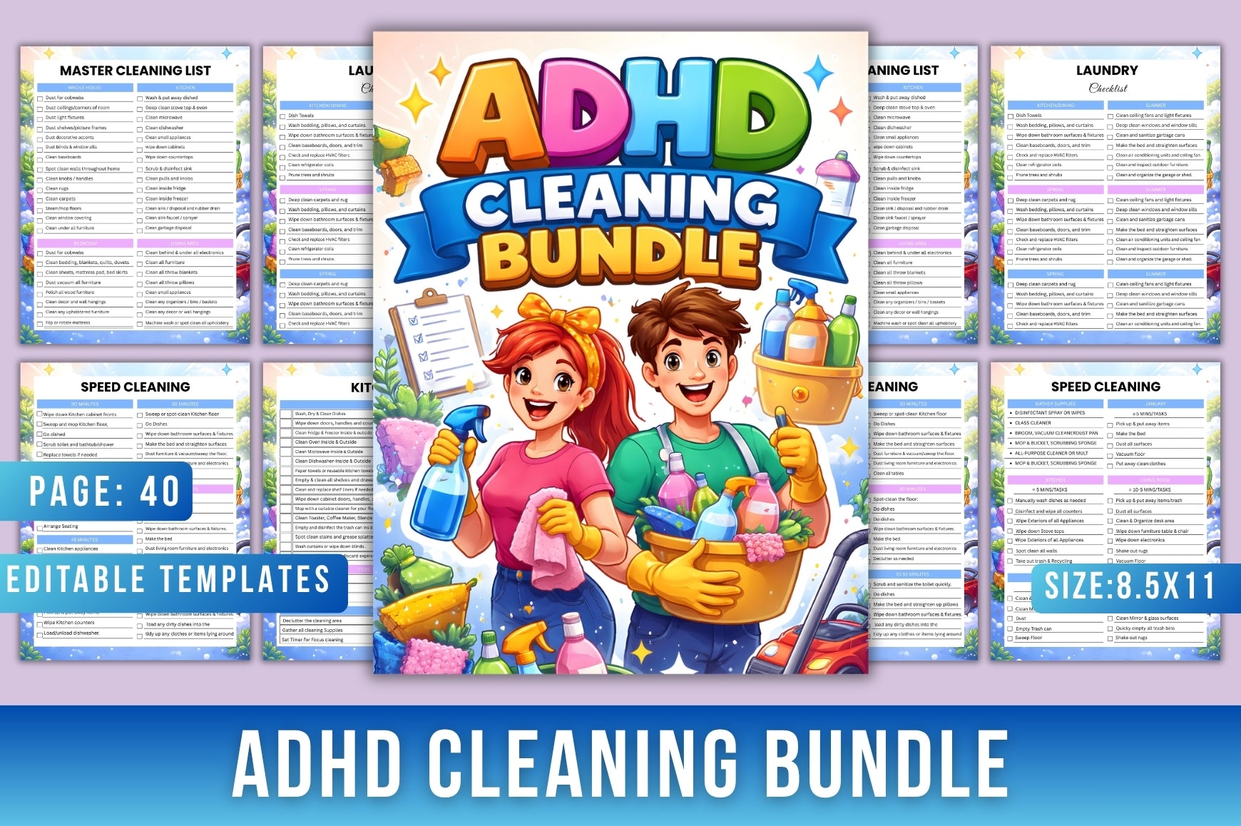 ADHD Cleaning Planner