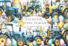 Easter Tractor Clipart Bundle