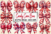 Candy Cane Bow Clipart Bundle