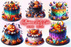 Halloween Party Cake Clipart Bundle 2