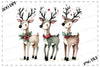 Christmas Reindeer Clipart Bundle