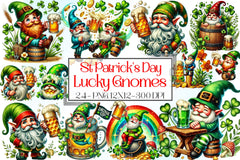 Lucky Gnomes St. Patrick's Day Clipart Bundle - CraftNest - Digital Crafting and Art