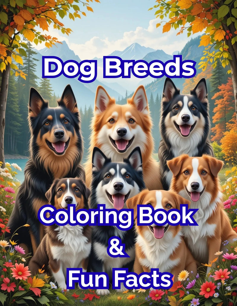 Dog Breeds Coloring Book & Fun Facts Bundle - CraftNest - Digital Crafting and Art