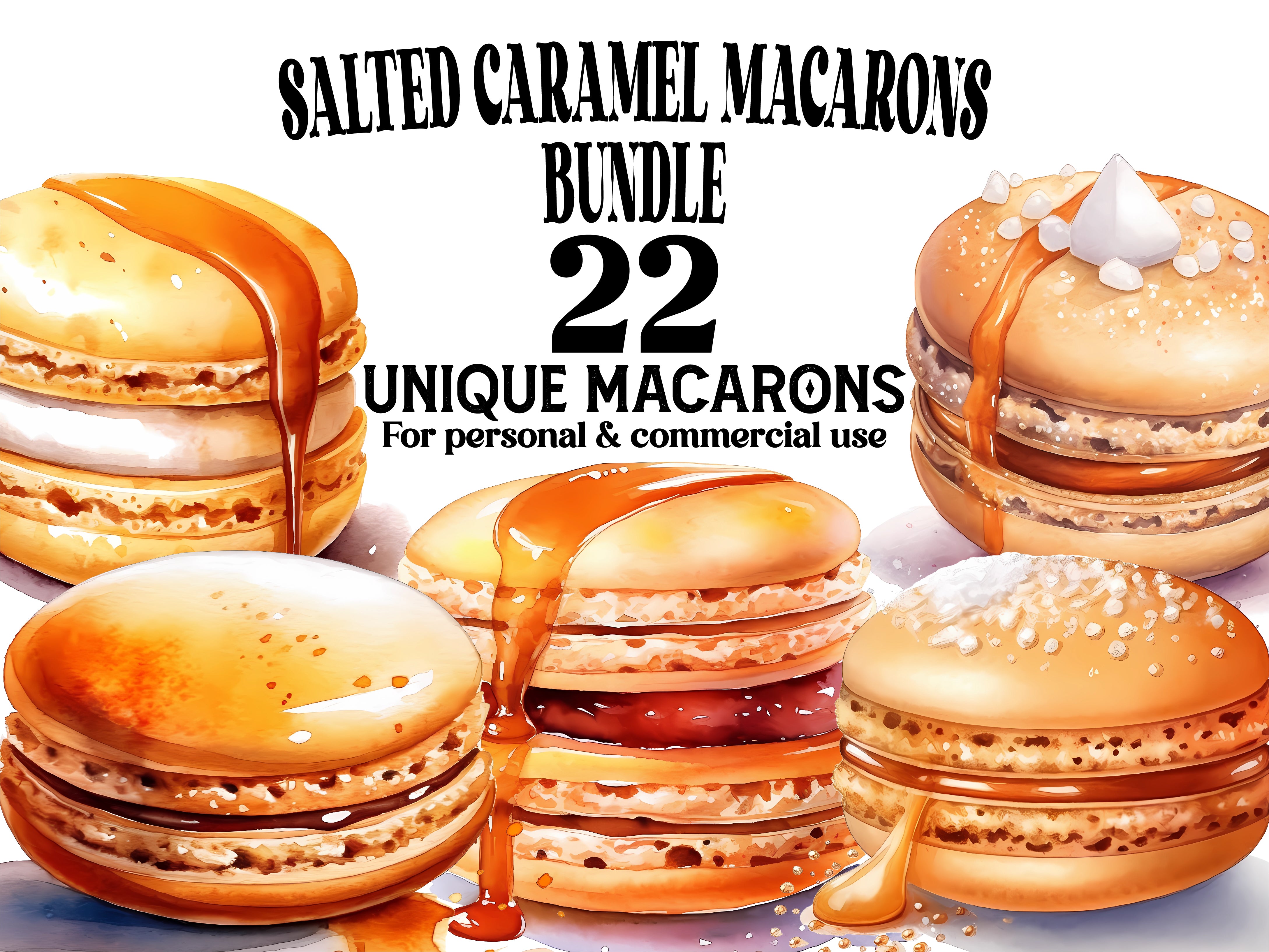 Salted Caramel Macarons Clipart - CraftNest