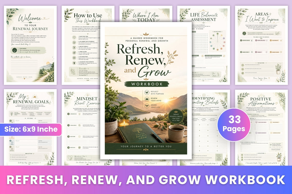 Refresh, Renew, and Grow Workbook