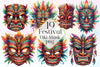 Festival Tiki Mask Clipart Bundle 2