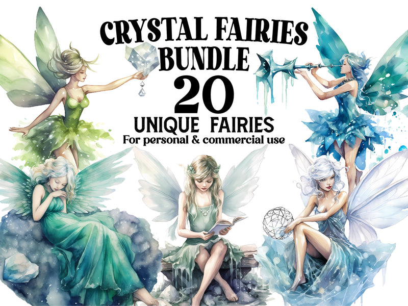 Crystal Fairies Clipart - CraftNest