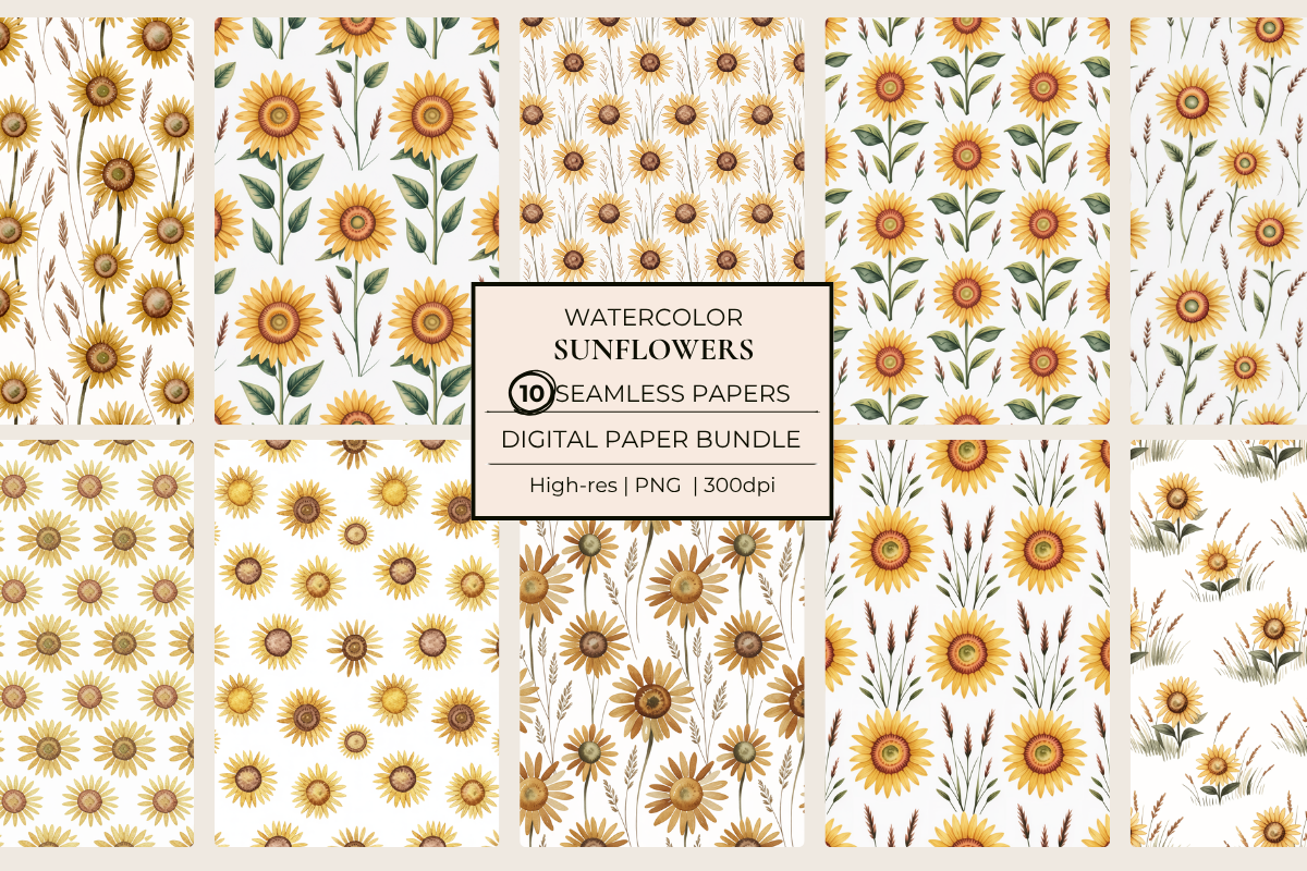 Sunflower Seamless Papers