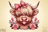 Highland Cow Valentine Clipart Bundle
