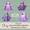 Purple Ghosts Clipart Bundle