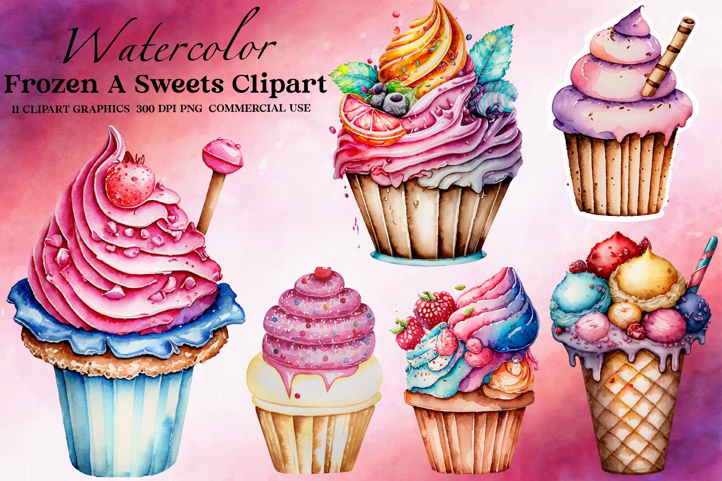 Frozen A Sweets Clipart Bundle - CraftNest - Digital Crafting and Art