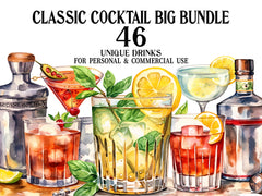 Classic Cocktail Clipart - CraftNest